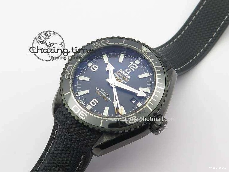 0407 Planet Ocean 45mm Real Ceramic BP-Maker Best Edition Black Dial On Nylon Rubber Strap A TopPick 8185